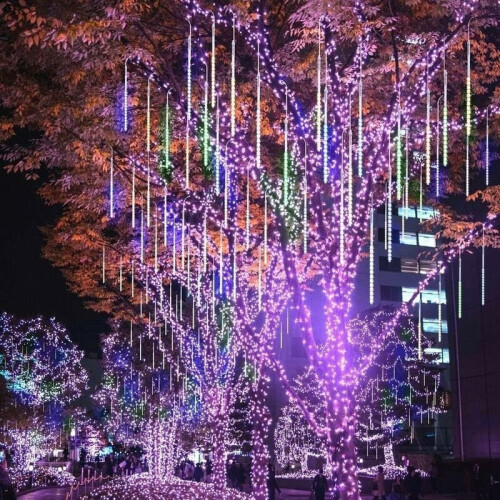 Φωτιστικά σε σειρά, 540LED φώτα μετεωρίτη, συνδεόμενες διακοσμήσεις βροχής για τα 1