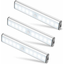 Langattomat LED-kaapinalusvalot, Liiketunnistimella aktivoitavat, Magneettiset hanavalot vaatekaappiin, Kannettava pieni valo, Ladattava akku,