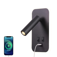 Lampe de lecture murale innovante, combinant un petit spot mural orientable, des interrupteurs indépendants et un design élégant, idéale pour les