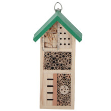 Habitat ecologic pentru insecte, design de canal tubular pentru cuibărirea albinelor, decorare grădină exterioară hotel din lemn natural pentru