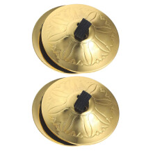 2 Pairs of Small Children's Copper Hand Cymbals Gong Band Rhythm Musical Percussion Instrument Handmade Toy for Kids