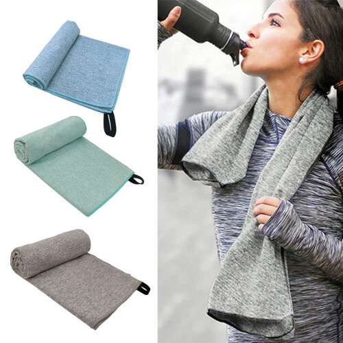 Serviette de Sport, serviette de Camping,-Bleu 50x100CM 2