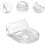 Security Camera Floating Shelf Mounting Bracket SpaceSaving for Router Shelf, Camera Holder Gutter Mount, Clear White 4