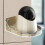 Security Camera Floating Shelf Mounting Bracket SpaceSaving for Router Shelf, Camera Holder Gutter Mount, Clear White 2
