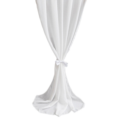 SemiSheer Chiffon Table Runner Silk Table-original white 90