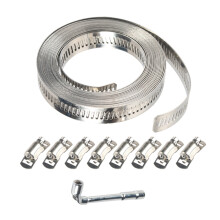 Hoses Clamps 304 Stainless Steel 3.5/10m Hole Tape Metal-styleA