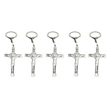 5 stuks prachtige heilige charme kruishangers-vintage zilver 2