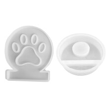 Silicone Molds Dogs Paw Candlesticks Mould Candle Holder-B