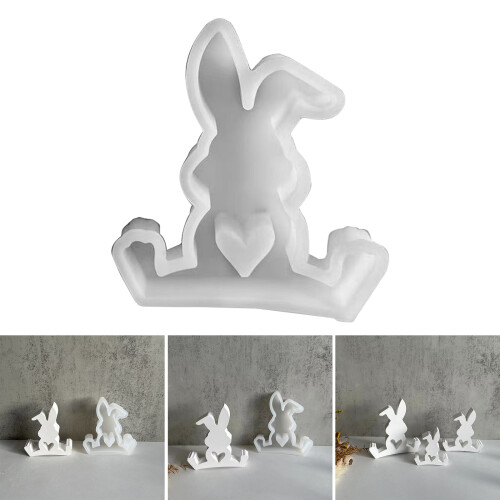 Sitting Rabbit Castings Molds DIY Silicone Mould Baking Molds-M 2