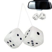 Dice For Car Mirrors Plush Dice Rearview Mirror Accessory