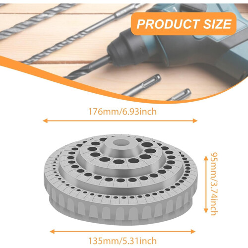 Drill Bit Organizer Grey For Drill Bits Tool Storage Bit Set Organization 1