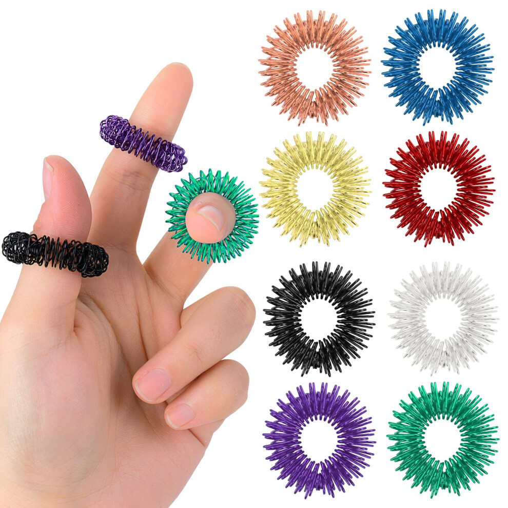 Massage Rings for Stress Reducer and Blood Circulation, 8pcs