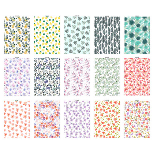 Water Soluble Clay Transfer Sheets Butterfly Flower Leaf-YH7027 1