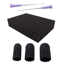 Protège-doigts en Silicone, 3 pièces, dé à coudre, aiguille,