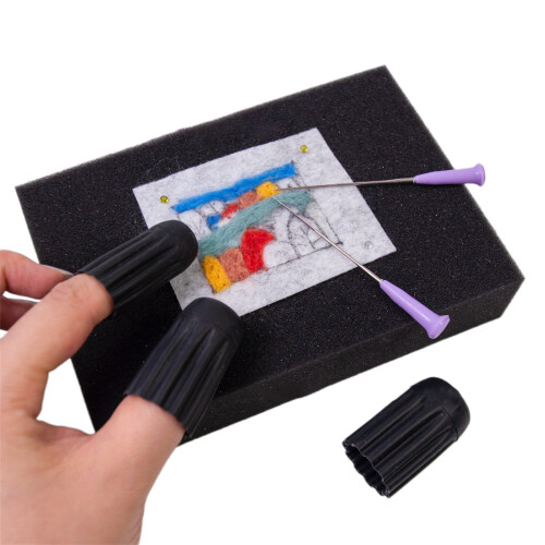 3Pcs Felting Knitting Finger Protector, Silicone Thimble 1