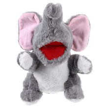 Hand puppet elephant Soft plush toy with movable mouth Interactive hand puppet for storytelling and family interactions for friends