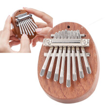 8 Keys Mahogany Thumb Piano, Portable Mini Finger Musical Instrument