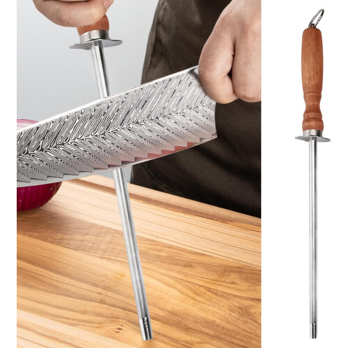 Honing Rod 12Inch Portable Multipurpose Handheld Sharpening Tool For Knives, Kitchen, Workshop, Home, Camping 1