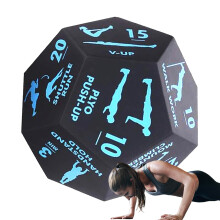 Fitness Dice, Workout Dice, 12Sided Exercise Game for Home Outdoor, Blue