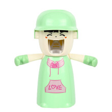 Automatic Toothpaste Dispenser Cartoon Animal Design, Wall Mounted Vacuum Technology Non-Toxic ABS Plastic For Children Makes Tooth Brushing Fun, 1 Un