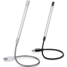 Lampe de lecture LED à intensité variable, construction en alliage d'aluminium, lampe pour ordinateur portable pour de multiples usages, y compris