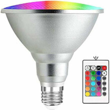 Chic Par38LED färgad glödlampa, RGB dimbar spotlight med fjärrkontroll för sömlösa färgbyten, vattentät inomhusstrålkastare, enkel