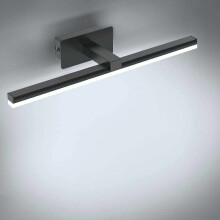 Niet-dimbare LED-spiegelverlichting voor moderne badkamers, 6000K daglichtwit, aluminium en mat acryl, eenvoudige installatie met meegeleverde