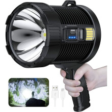 Lanterna de ação pronta para aventuras, com chips de LED super brilhantes e múltiplas opções de carregamento. Resistente à água e leve,