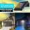 Solar Lights Outdoor, Motion Sensor & Light Sensor Combine for Smart Lighting, Split Design for Flexibility, Easy Installation & 2