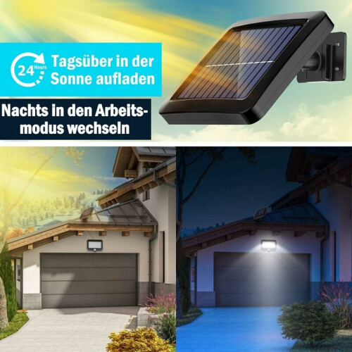 Solar Lights Outdoor, Motion Sensor & Light Sensor Combine for Smart Lighting, Split Design for Flexibility, Easy Installation & 1