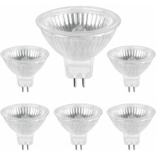 Hochleistungs-Halogenlampe 35W, energiesparende Sofortzündlampe mit klarer Glasabdeckung für Wohnzimmer und Schlafzimmer (6 Stück)