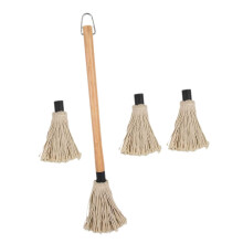 Barbecue Grill Accessories Barbecue Mop Brush Head Oil Brush Reusable Basting Mop For Outdoor Grill