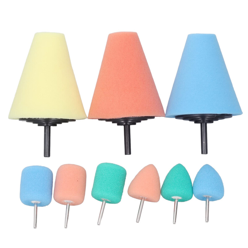 9Pcs Polishing Cone Metal Sponge Buffing Pads For Automotive Car Wheel Hub, Compatible With Electric Drills Grinders 9426802755312
