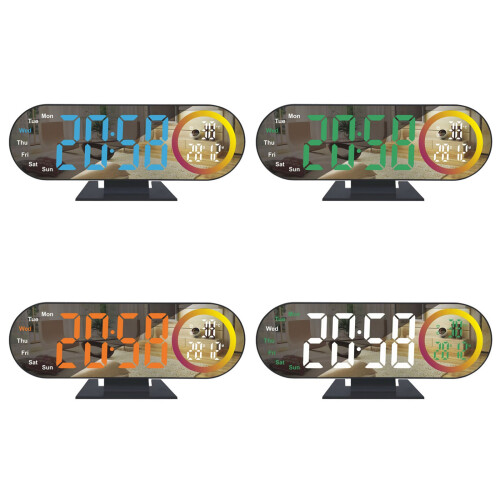 Projection Alarm Clock for Bedroom 180 Rotatables-Blue light 2