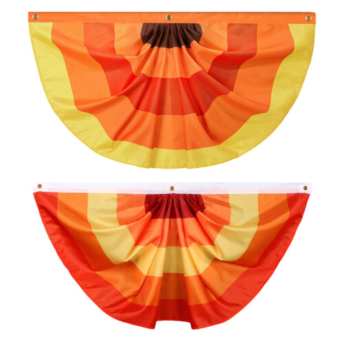 Drapeaux de ventilateur pliés sur le thème de- 45x90cm Style 1 1