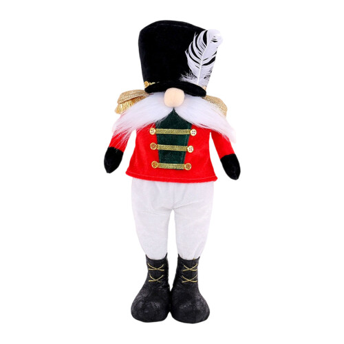 Retractable Christmas Soldier Doll With Metal Structure-Red