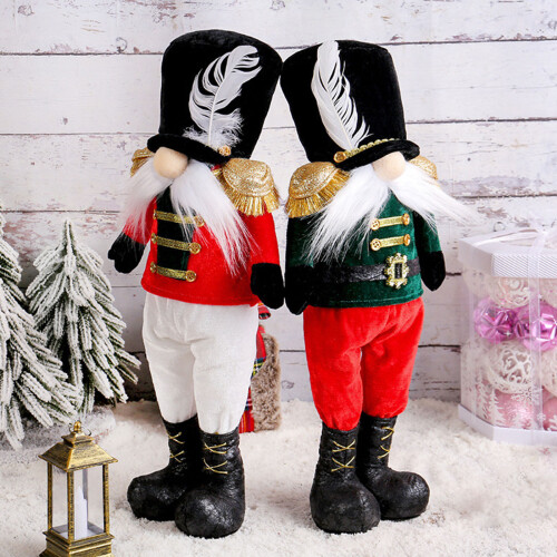 Retractable Christmas Soldier Doll With Metal Structure-Red 2