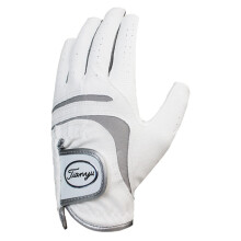 Golf Gloves Men Open Finger AntiSlip Ambidextrous Fingerless PU Mesh Breathable Gray Right25