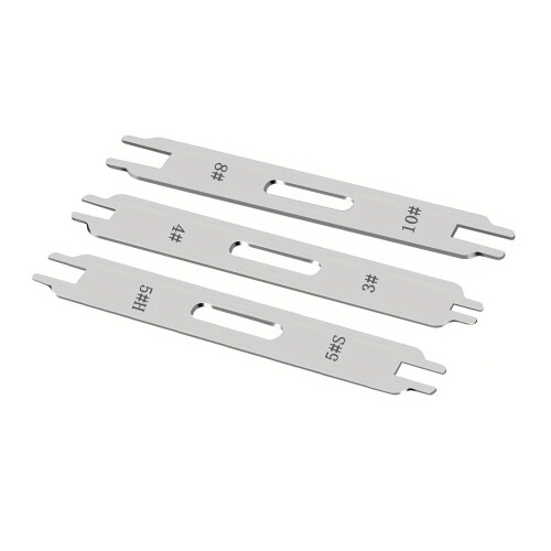 3Pcs Double Head Zippers Threader Tool Stainless Steel Iron