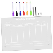 Transparent Acrylic Memo Board with Push Pins Erasable Markers