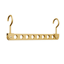 Aluminum Multi Hook Hanger Rustproof-Gold Double hook 8 holes