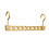 Aluminum Multi Hook Hanger Rustproof-Gold Double hook 8 holes 1