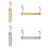 Aluminum Multi Hook Hanger Rustproof-Gold Double hook 8 holes 2