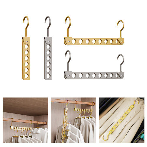 Clothes Rack 6/8 Hooks Multi-Gray Double hook 8 holes 2