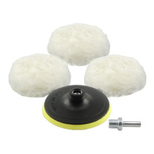 Polishing Kit 5Pcs For Polisher 3 Inch 80mm Pads Car Waxing Sponge Discs Wool Wheel Buffing Auto Paint Care