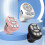 Rechargeable Controller Ring for Remote Control, ABS Remote Control, Side Switching Device, Remote Control, Wireless, White 5