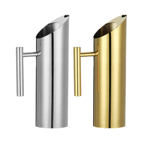 Premium Nonrust Steel Water Pitcher Gold Silver Finish Large
