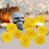 50pcs Permanent Artificial Tagetes Substrates DIY Wreath-Black 2