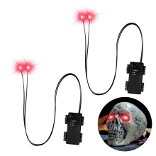 Pack Of 2 LED Glowing Eyes For Halloween Decorations-Red