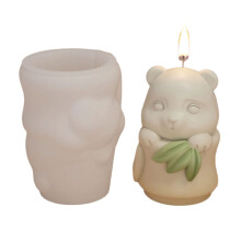 Cute Panda Silicone Moulds Handmade Candle Molds-9 Bamboo Panda